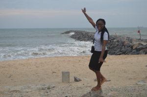 At the beach